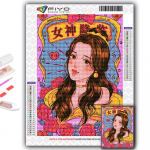 5D teemantmaal T&auml;ielik teemant armas multikas t&uuml;drukute teemantmaaling k&auml;sitsi valmistatud teemantmosaiikmaal kodukaunistus Full Round 20X30CM