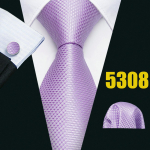 Barry.Wang lips meestele kootud tekstuuriga siidist lipsud k&auml;epidemed mansetin&ouml;&ouml;bid piduliku pulma &auml;rilipsu komplekt N-5308