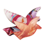 Les Tr&eacute;sors De Lily [R4280] &ndash; k&auml;sitsi valmistatud pross 'Mistinguette' lilla roosa (tuvi) - 50x40 mm lilla