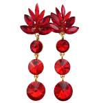 Les Tr&eacute;sors De Lily [R7521] &ndash; disainklambrid 'Sissi' punased - 85x30 mm punane