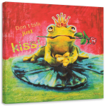 L&otilde;uendiprint Frog Rose Kiss 30x30 mitmev&auml;rviline