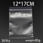 1 pakk 4*6/5*7/6*8/7*10 cm paksud ehete pakend T&otilde;mblukuga lukk Taassuletavad plastikust l&auml;bipaistvad kotid isetegemise varude jaoks 12x17cm-30pcs