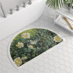 Floral Print Vannitoa vaip Pastoraalses stiilis vanniala Libisemiskindlad vannimatid WC Lemmikloomavaibad V&auml;lisesissep&auml;&auml;su uksematt du&scaron;i jaoks L60xW40cm