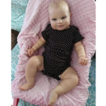 NPK 50 cm Reborn Baby V&auml;ikelapse T&uuml;druk V&auml;ga pehmest riidest nukuvannim&auml;nguasi Elutruu t&otilde;eline pehme puudutusega vannim&auml;nguasi Brown Eyes black