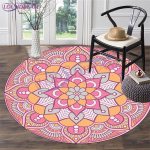 Mandala print &uuml;mmargune flanellist joogamatt padi elutuba magamistuba &otilde;ppevaip p&otilde;randamatt v&auml;rviline lilleline tool matt 60cm