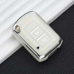 2/3 nupuga pehme TPU v&otilde;tmekate Mitsubishi ASX Outlander Lancer EX Galant Pajero 2016 2017 Mirage Grandis auto v&otilde;tmekaane &uuml;mbrisele 2 Button Key Case valge