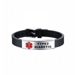 Meditsiinilise hoiatuse ID k&auml;ev&otilde;ru Diabeedi astmaga Star of Life Reguleeritav randmepael meestele Naistele H&auml;daabi esmaabi punane hoiatav k&auml;ev&otilde;ru TYPE2 DIABETIC