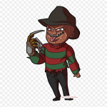 Freddy Krueger Cartoon Freddy Krueger Triikraud soojus&uuml;lekandel Printimine Vin&uuml;&uuml;lplaastrid Kleebis riietele Ise ise tehke aplikatsioonid pestavad plaastrid