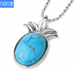 Euroopa ja Ameerika looduslikust kristallist lihtsast imitatsioonist ananassi ripats V&auml;rske v&auml;ike armas kumer kivist kaelakee rose quartz