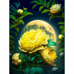 Teemantmaaling 5d lilled t&auml;isnurkne puur Teemanttikandid Ristpistes pojeng K&auml;sit&ouml;&ouml; seinakunst Kodukaunistused Full Round 20x30CM