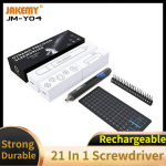 JAKEMY JM-Y04 21in1 mini multifunktsionaalne elektriline kruvikeeraja komplekt Laetav kodune remondikomplekt nutitelefoni parandamiseks JM - Y04