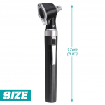 Must LED-optiline LED 3X diagnostiline otoskoop koos 8 otsikuga t&auml;iskasvanud lapse k&otilde;rvahooldusvahendi jaoks