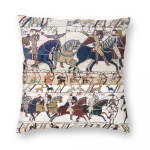 THE BAYEUX TAPESTRY NORMAN KNIGHTS ARCHERS Square Padjap&uuml;&uuml;r Pol&uuml;ester Linane Velvet Creative Zip Decor Padjap&uuml;&uuml;r Toa kate 30x30cm