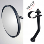 Truck Adjustable Blind Spot Mirror Rearview School Bus Side Convex Wide Angle large Round Mirror Large Field View Aux Big clip