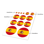 Hispaania lipp Hispaania Hispaania ESP Ho auto mootorratta kleebiste komplekt kleebis Kraabitud kate Ipad s&uuml;learvuti s&uuml;learvuti mugav auto ROUND red