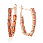 Ovaalsed punased tsirkoonist geomeetrilised inglise rippuvad k&otilde;rvar&otilde;ngad naistele Elegantsed vintage pulmaehted punane