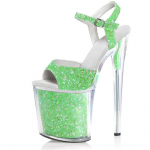 20 cm naiste seksikad sandaalid platvorm Peep Toe Catwalk mudel Pole Dance k&otilde;rged kontsad &ouml;&ouml;klubi kingad Striptiis kingad 35 roheline