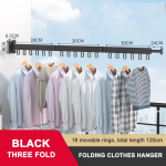 Sisset&otilde;mmatav kokkupandav riidepuu Alumiiniumist kuivatusrest Seinale paigaldatav pesu hoiuruum S&auml;&auml;stke kodu Hotelli riidenagi Three FOLD