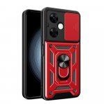 KEYSION p&otilde;rutuskindel &uuml;mbris OnePlus Nord CE 3 Lite 5G N30 Push Pull kaamera kaitsealuse telefoni kate OnePlus Ace 2 1+ 11R jaoks for Nord CE 3 Lite 5G punane