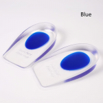 Ortopeedilised pehmed silikoongeelist sisetallad kanna kannustele valu tervisele Unisex silikoongeel Heel Comfort Cup padipadi sisetallad, siset&uuml;kid jalatsid S sinine