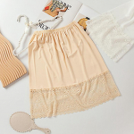 Naiste poolpikk alusseelik pits l&auml;bilaskev Hanfu siseseelik L aprikoosi