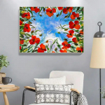 5D DIY Teemantmaali Safloor ristpiste komplekt Mosaiik Teemanttikandid Roos T&auml;is&uuml;mmargune/ruudukujuline puur Kodukaunistus Round 30x40cm