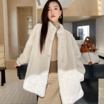 S&uuml;gis- ja talvine Hiina stiilis pandlaga naaritsa karusnahast kasukas naistele terve naaritsa temperamendiga, noor ja moodne naaritsakasukas S