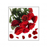 Punase roosi lillega tualettkleebis Romantiline eemaldatav isekleepuv veekindel PVC elutuba magamistuba vannituba seinakunsti kaunistuse kleebis Rose