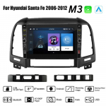 8-tolline autoraadio multimeediumipleier Hyundai Santa Fe 2006-2012 jaoks koos nupunupuga Android 2 Din Carplay stereo GPS-peaseade 2+32 GB 2+32GB
