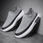 Kevad ja s&uuml;gis Uued Meeste kingad Lendavad Kootud Kingad V&otilde;rgust pind hingav A Slip-on Sokid Suu Meeste Mood Meeste vabaaja spordijalatsid 39 hall v&auml;rv