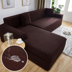 Veekindlad elastsed diivanikatted Tahke diivanikate L kujuga nurgadiivani libisemiskate Kaitsev diivanikatted 1/2/3/4 istet 1 seater 90-140cm s&uuml;gav kohvi v&auml;rv