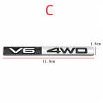 3D metallist V6 4WD logoga autokleebis Tagumise pagasiruumi poritiiba embleemi m&auml;rgi kleebised T/oyota H/IGHLANDER C/OROLLA R/AV4 C/amry C/ROWN P/RIUS R/EIZ jaoks A