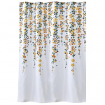 &Scaron;ikk du&scaron;ikardin Kortsumiskindel dekoratiivne 6 suurust lilleprintimine Vannitoa kardin pesuruumi jaoks 80x180cm kollane