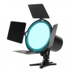 10 W RGB fotograafiavalgusti kahev&auml;rviline LED-valgusti 128 tk LED helmed 3200K-5600K h&auml;mardatav 5 stseeniefekti EU Plug must