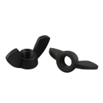 M3 M4 M5 M6 M8 M10 M12 roostevaba teras / valge must nailon k&auml;sitsi pingutatud mutter liblikmutter valuplokk Tiibmutter nylon black-M3 25pcs