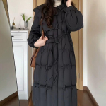 Sulejope Naiste talvine naiste mood &uuml;hev&auml;rviline keskmise pikkusega merev&auml;rvi krae disainiga mantel L valge