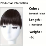 MISS WIG s&uuml;nteetiline 6-tolline must kaardus tukk, juuksepikendused, must juukseklamber, loomulik v&auml;limus naiste igap&auml;evane soeng 14cm