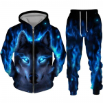 V&auml;rviline Wolf 3D Prinditud Spordidress Hip Hop T&auml;navar&otilde;ivad T&otilde;mblukuga kapuutsid, &Uuml;likond, Mehed, Naised, Laps, vabaaja kapuutsiga dressipluus, s&ouml;rkimiskomplekt L