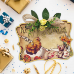 Easter Bunny Door Silt Puidust tervituskaunistus Rustikaalne seinakunst siseaedadele