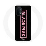 &Uuml;mbris Oppo A74 5G Blackpink Logo roosa musta taustaga