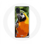 Samsung Galaxy A21S &uuml;mbris Macaws Parrot Orange Green