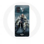 Samsung Galaxy A51 Vikings Series 6. hooaja &uuml;mbris Ragnar Lothbroki logo V M&otilde;&otilde;k, hall h&auml;gune taust