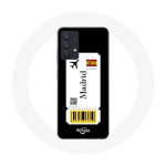 Coque pour Samsung Galaxy A13 5G Billet d'avion Madrid Espagne