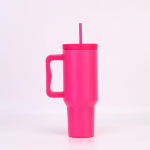 304 roostevabast terasest termokupp 40 untsi vaakumkohvikruus Kaasaskantav kahekihiline auto kohvikruus reisiveekruus 40oz roosa punane v&auml;rv