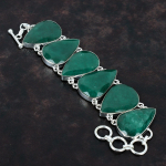 Lihvitud Sambia smaragd k&auml;ev&otilde;ru 925 Sterling h&otilde;be k&auml;ev&otilde;ru K&auml;sitsi valmistatud ehted reguleeritav kett k&auml;ev&otilde;ru kalliskivist k&auml;ev&otilde;ru aastap&auml;eva kingitused Adjustable