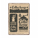 Kuum kohv Vintage plekksildid Plakat V&auml;rske maitsev Retro metallist tahvelplaadid Seinakaunistus kohvikumaja ruumi kaunistamiseks 20x30cm