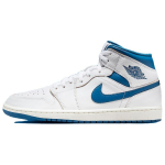 Air Jordan 1 Mid Industrial Blue Meeste Tennised Valge FN5215-141 47.5