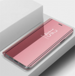 Smart Mirror kukkumisvastane telefoni&uuml;mbris Samsung Huawei Honor Xiaomi Redmi iPhone OnePlusi kaanega, magnetiline klapp PU nahast Samsung S8 roosa kuldne v&auml;rv