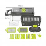 K&ouml;&ouml;giviljal&otilde;ikur K&ouml;&ouml;gitarvikud Multifunktsionaalne viilutaja Puuviljahakkija Kartulikoorija porgandijuustu riiv salativalmistaja 228087948027-TTT must