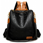 Letter seljakott naiste v&auml;listingimustes reisimiseks m&otilde;eldud seljakott, nahast &otilde;lakott must